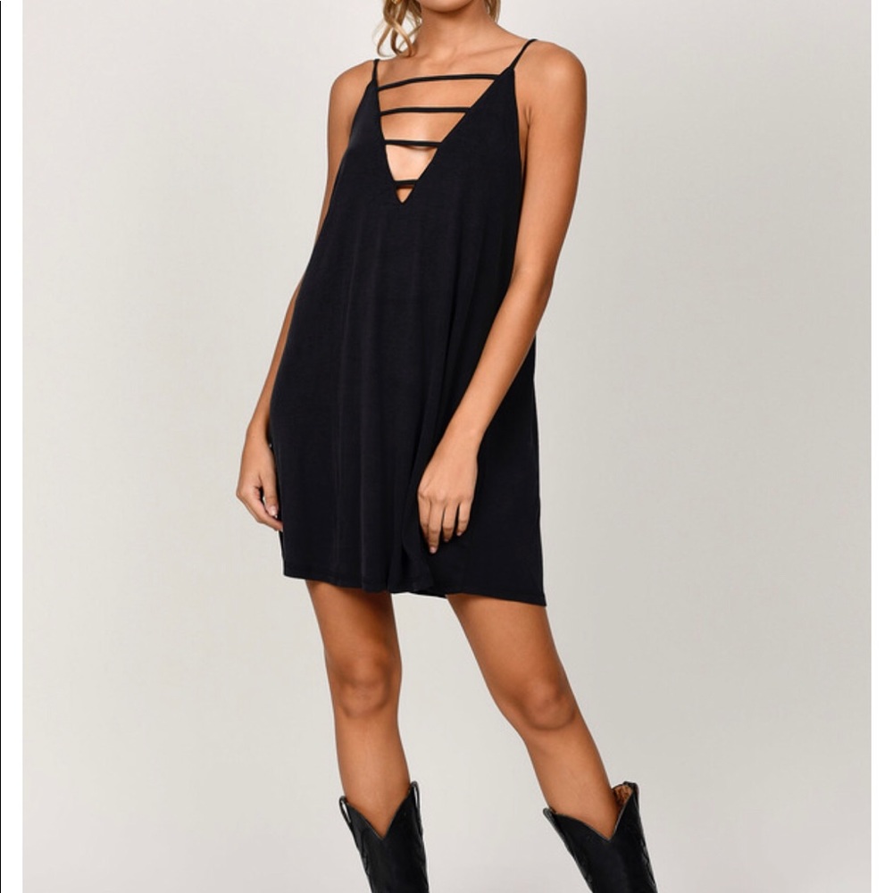 Tobi Black Mini Sun Dress- size small